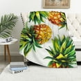 thumbnail image 1 of ARISTURING Pineapples Pattern Green Leaves Flannel Blanket Gifts for All Seasons Long-Lasting Blanket 40x50in, 1 of 6