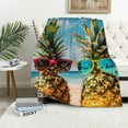 thumbnail image 1 of ARISTURING Pineapples Sunglasses Beach Soft Plush Blankets Lightweight Blanket 50x60in, 1 of 6