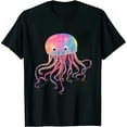 thumbnail image 1 of ARISTURING Pink Jellyfish sea jellies girls and women T-Shirt, 1 of 3