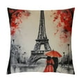 thumbnail image 1 of ARISTURING  Pink and Red Paris Tower Throw Pillow Covers Black White Eiffel Tower Pillow Case Decorative Cushion Covers for Sofa Bedroom Living Room, 1 of 5