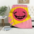 thumbnail image 1 of ARISTURING  Preppy Blanket Smile Face Blanket Lightweight Cute Smile Face Preppy Blanket for Teen Girl Baby Kid Adult Home Bedroom Living Room School Gift, 1 of 6