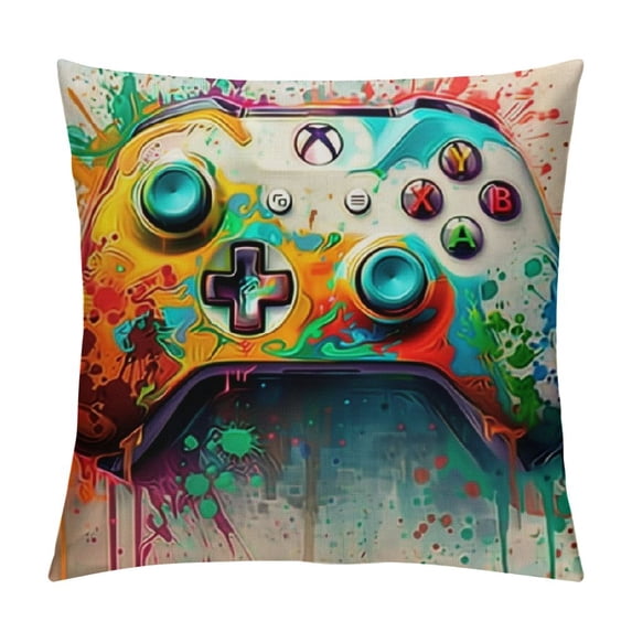 ARISTURING Print Pillow Covers Decorative Game Console Throw Pillow Covers Suitable for Game Room Decoration Cushion Case Outdoor Decorations Throw Pillow for Couch Sofa Home Decor