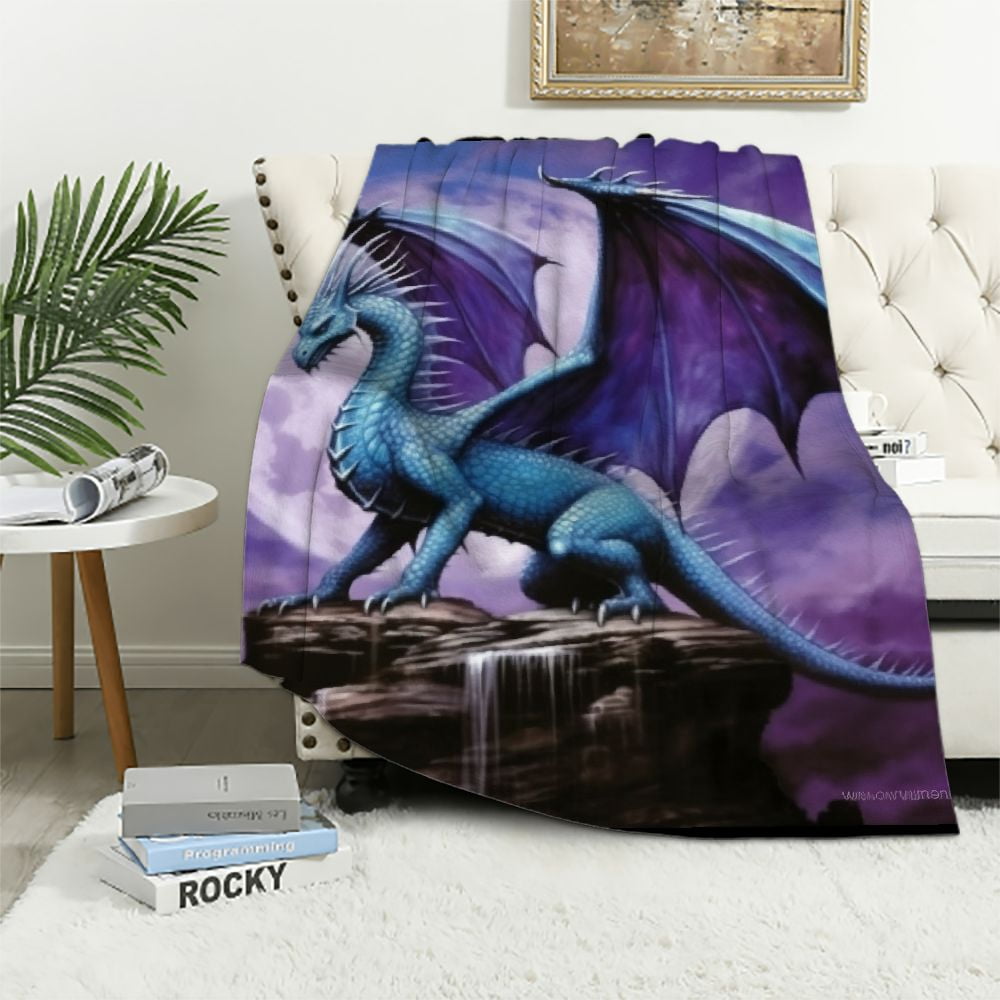 Dragon Lily Noir Ultra-Soft Micro Fleece Blanket 60