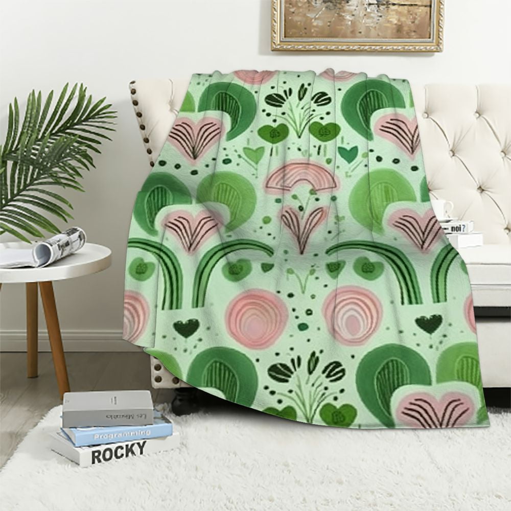 ARISTURING Rainbow Blanket, Kiwi Fruit Rainbow Throw Blanket, Cute