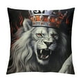 thumbnail image 1 of ARISTURING  Red Black Throw Pillow Covers Animal Lion and Lioness Decorative Pillow Cover Square Pillow Cases Cover with Zipper Outdoor Living Room Bed Sofa Pillow Covers, 1 of 5