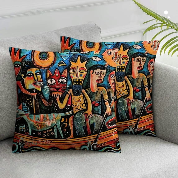 ARISTURING Rose The Devil S Dream Folk Art Skulls Mexican Colorful Surrealism Design Pillowcase 2 pcs