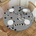 thumbnail image 1 of ARISTURING Round Table Cloth,Jungle Animal Big Cat White Cheetahs Decorative Tablecloth Washable Table Cover for Home Decor Dinner Kitchen Dining Indoor and Outdoor Use White, 1 of 7