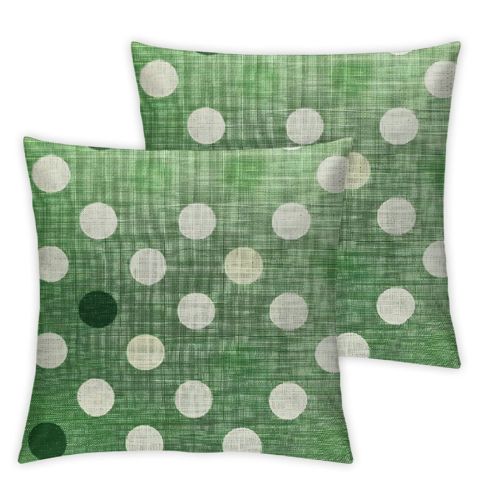 Aristuring St Patricks Day Clover Hat Buffalo Plaid Throw Pillow Covers Polka Dot Lucky Blessed