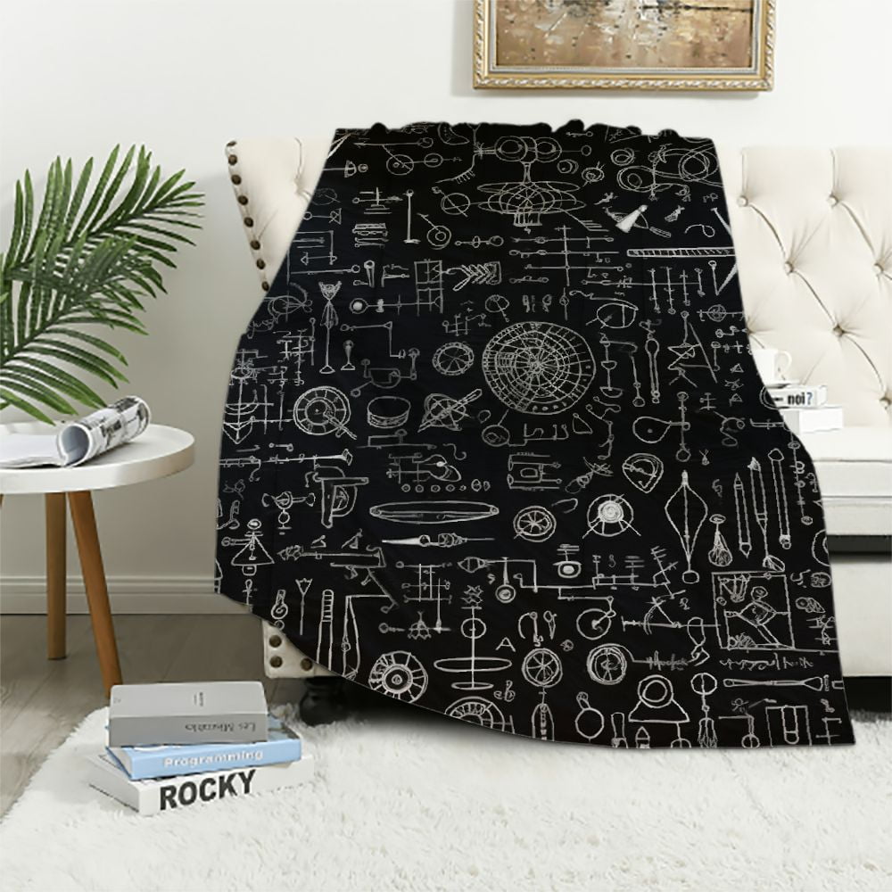 ARISTURING Science Formulas Chalkboard Math Physics Equation Blanket