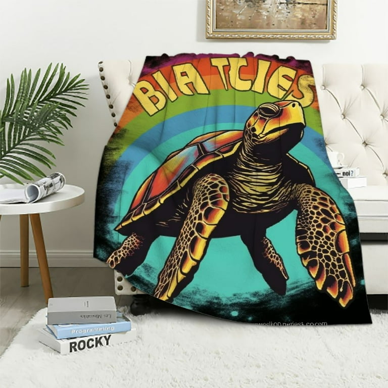 Flannel Blankets Sea Turtle Plush Blanket Sea Turtle Wonders