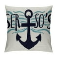 thumbnail image 1 of HENGT  Set of  Sea Theme Pillow Covers Nautical &amp; Ocean Style Anchor Rectangular/Waist Cushion Covers Beach Seas The Day Summer Decorative Lumbar Pillowcase, 1 of 5