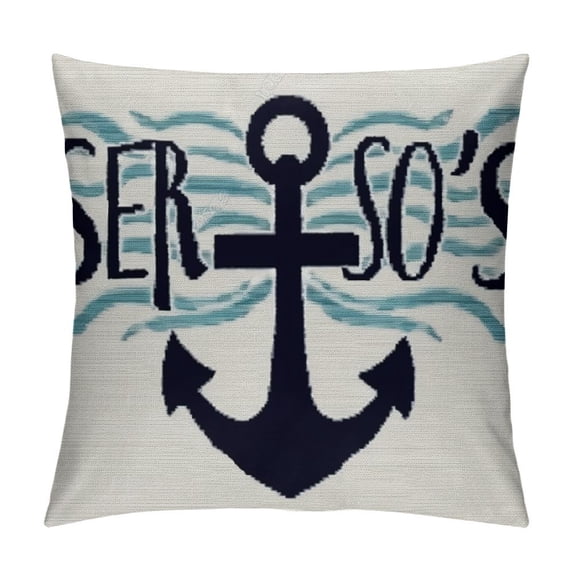 HENGT Set of Sea Theme Pillow Covers Nautical & Ocean Style Anchor Rectangular/Waist Cushion Covers Beach Seas The Day Summer Decorative Lumbar Pillowcase