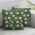 thumbnail image 1 of ARISTURING  Shamrock Decorative Throw Pillow Case Set of 2, Clovers and Hearts Pattern St Paddy's Day Motifs on Green Backdrop, Couch Bedroom Living Room Cushion Cover, Green Cream, 1 of 6
