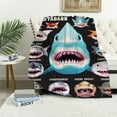thumbnail image 1 of ARISTURING  Shark Faces Blanket Gifts for Shark Lovers Soft Warm Lightweight Flannel Blankets for Boys Girls Mens Womens,Sofa Bed Office Camping Nap Time Shark Blankets, 1 of 6