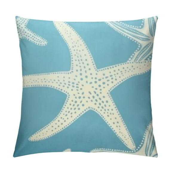ARISTURING Sky Blue Starfish Throw Pillow Cover Couch Pillows Coastal Beach Nautical Pillow Case Teal Ocean Collection Nautical Farmhouse Decor Cushion Cover for Home Sofa Bedroom