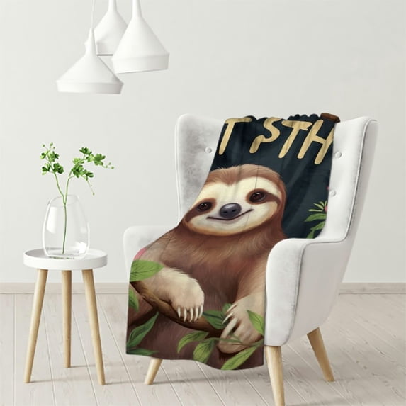 ARISTURING Sloth Blanket Gifts for Kids Adults Sloths Lovers Lightweight Sloth Throw Blanket