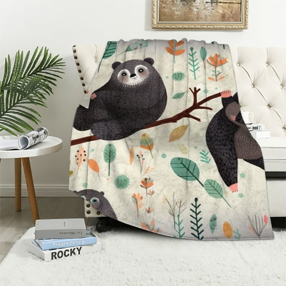 ARISTURING Sloth Gifts, Sloth Blanket for Women Girls Boys Cute Soft Blanket Warm Flannel Kids Adults Lap Cozy Throw Blanket for Sofa Couch Bed Quilt