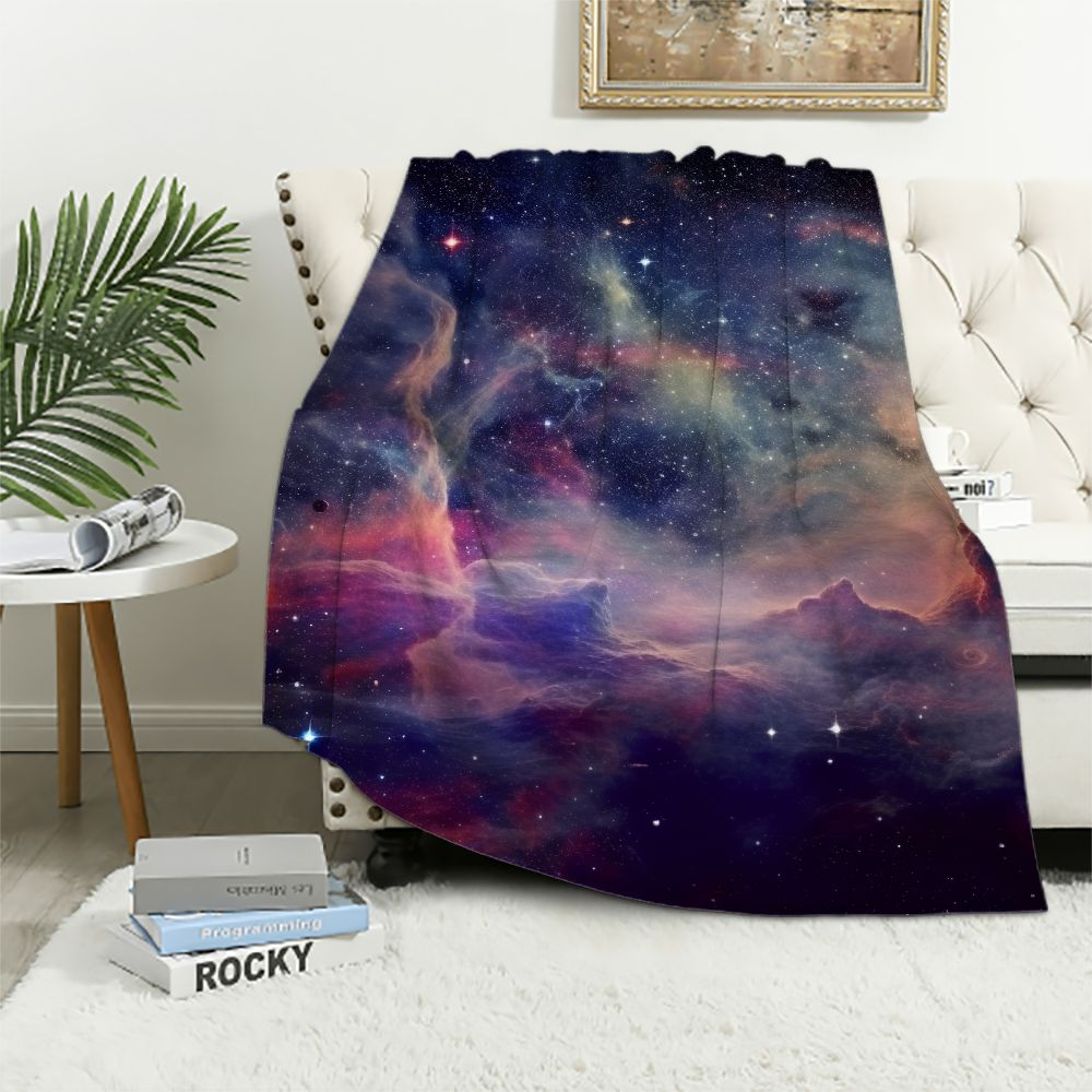 Abstract Purple Galaxy Space Blanket