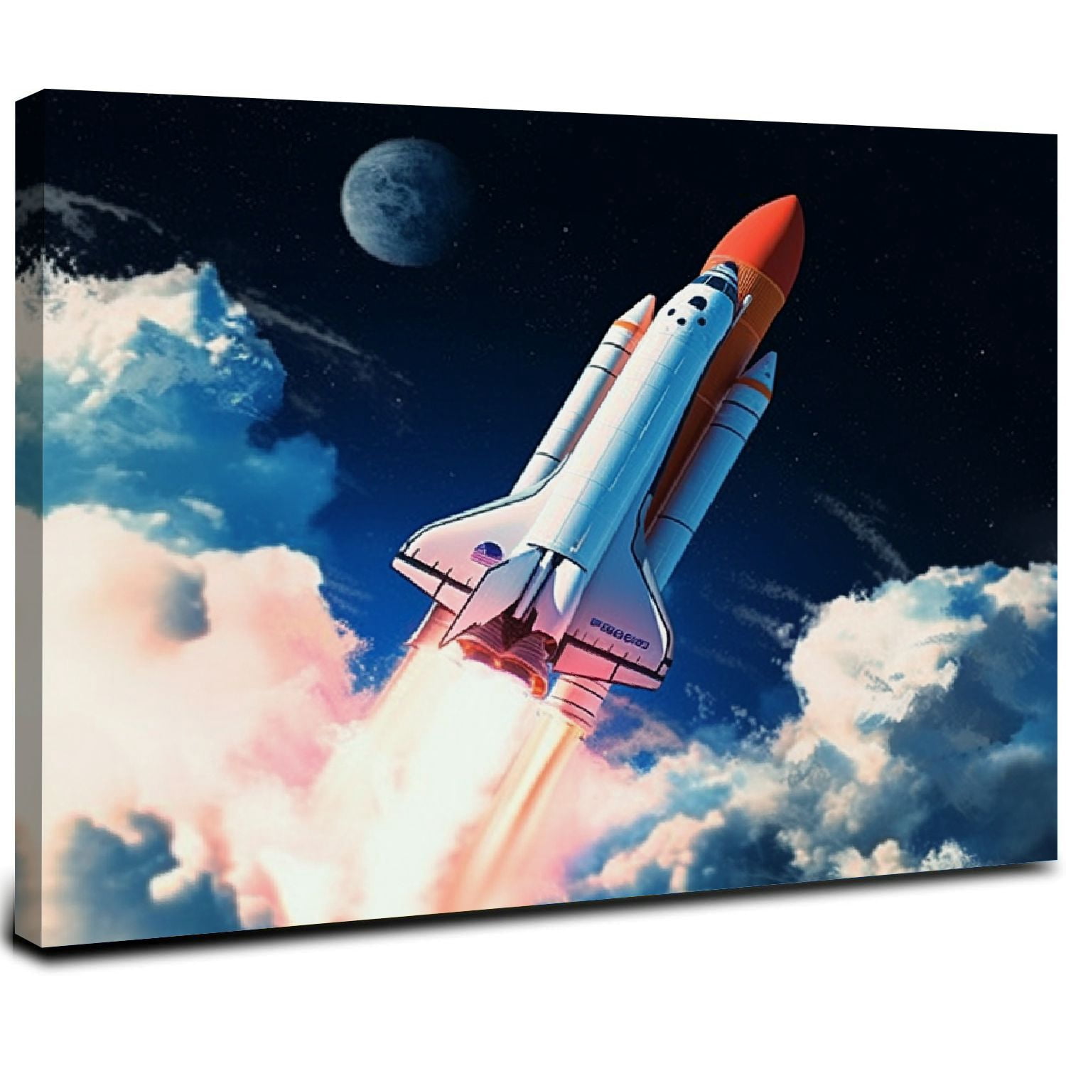 ARISTURING Space Shuttle Rocket Spaceship Poster Canvas Wall Art Print ...