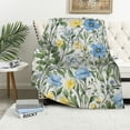 thumbnail image 1 of ARISTURING  Spring Floral Throw Blanket, Blue and Yellow Watercolor Floral Throw Blanket for Couch, Farmhouse FlowersSoft and Warm Throw Blanket for Women Girls, 1 of 6