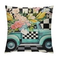 thumbnail image 1 of ARISTURING  Spring Pillow Covers Buffalo Plaid Tulip Flowers Truck Decor Pillow Cover Outdoor Pillows for Couch Sofa Patio Furniture Home Decorations, 1 of 5