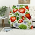 thumbnail image 1 of ARISTURING  Strawberry Blanket Cute Soft Lightweight Strawberry Flannel Throw Blanket for Bed Couch Sofa Sweet Fruit Fuzzy Blanket All Season Gifts for Girls Women Strawberry, 1 of 6