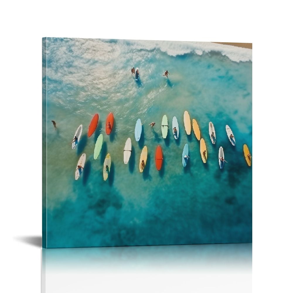ARISTURING Summer Beachy Surfing Canvas Wall Art Trendy Surf Posters