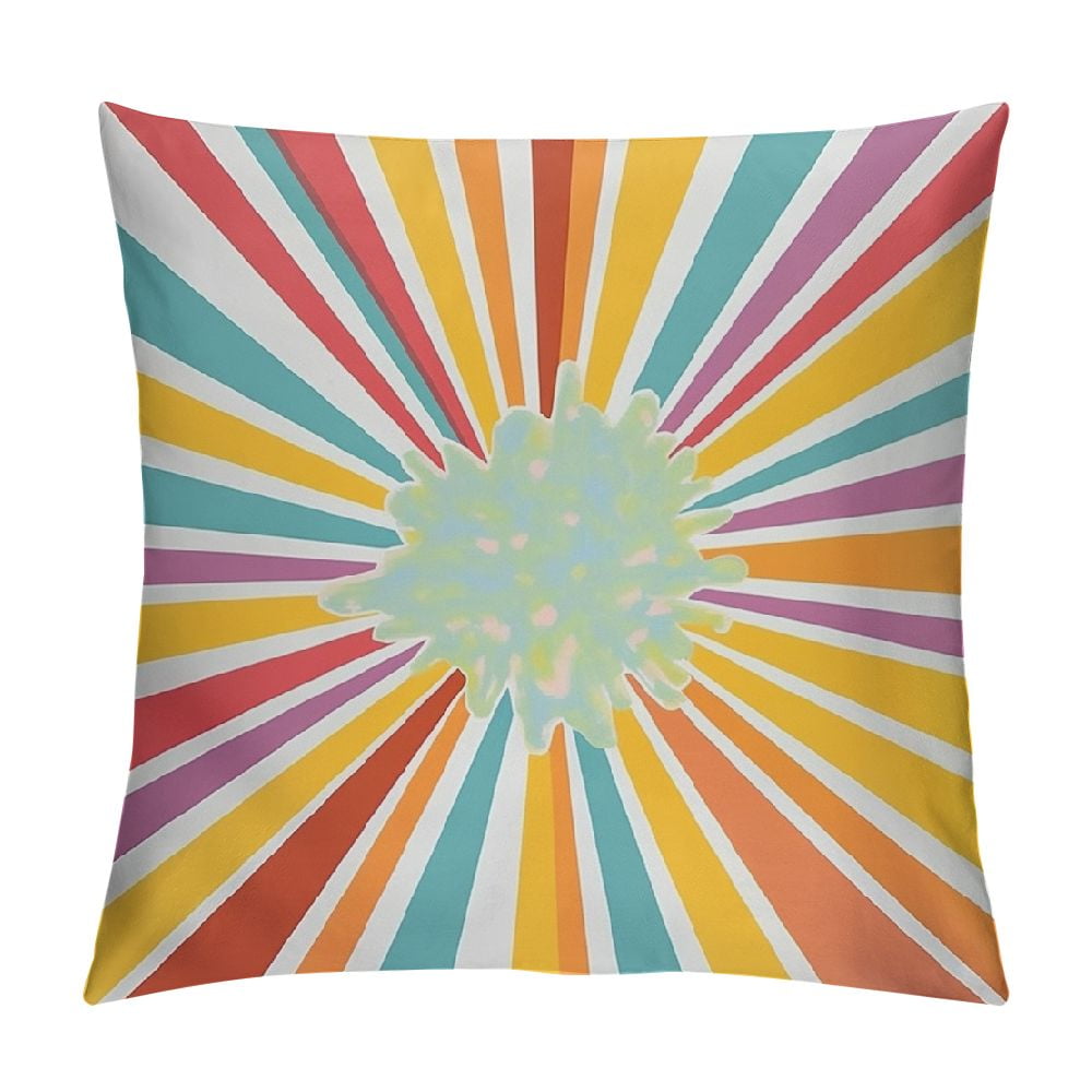 ARISTURING Sun Pillow Covers, Rainbow Pillow Cases, Colorful Sun