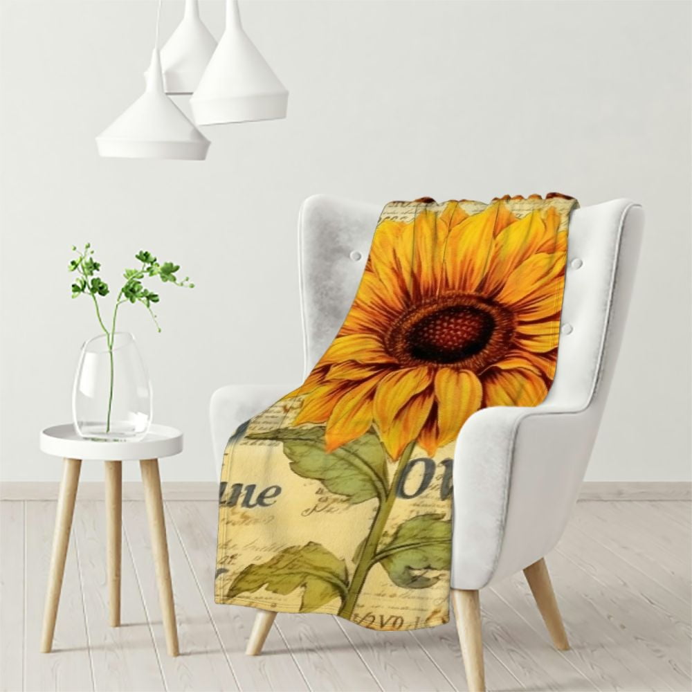 ARISTURING Sunflower Blanket Sunflower Gifts for Mom Wife Get Well Soon