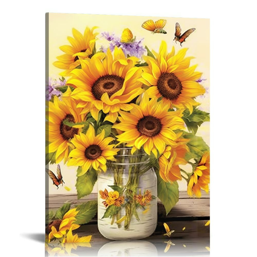 aristuring-sunflower-wall-art-farmhouse-sunflower-hummingbird-pictures