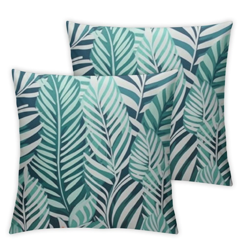 ARISTURING Teal Ombre Pillow Covers Standard Size 2 Pack, Aqua Modern