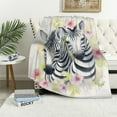 thumbnail image 1 of ARISTURING Throw Blanket,Animal Watercolor Flannel Soft Cozy Fluffy Throw Blankets and Warm Throws for Adults in Couch Sofa Bed, 1 of 6