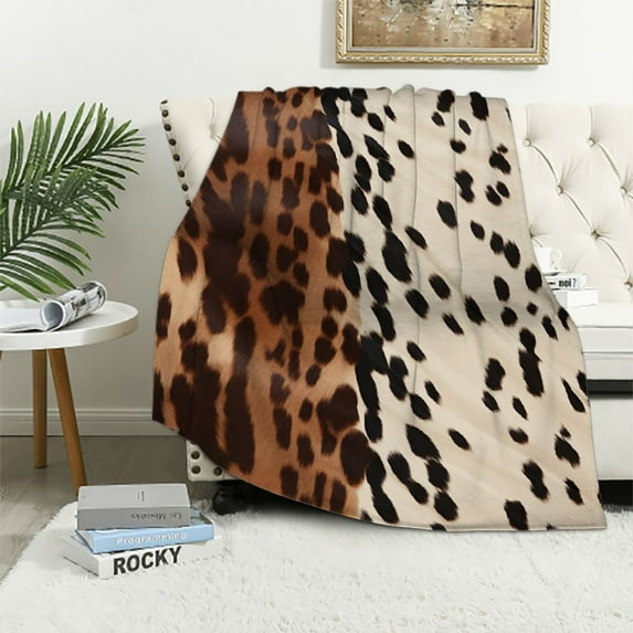ARISTURING Throw Blanket, Lap Blankets (Leopard)