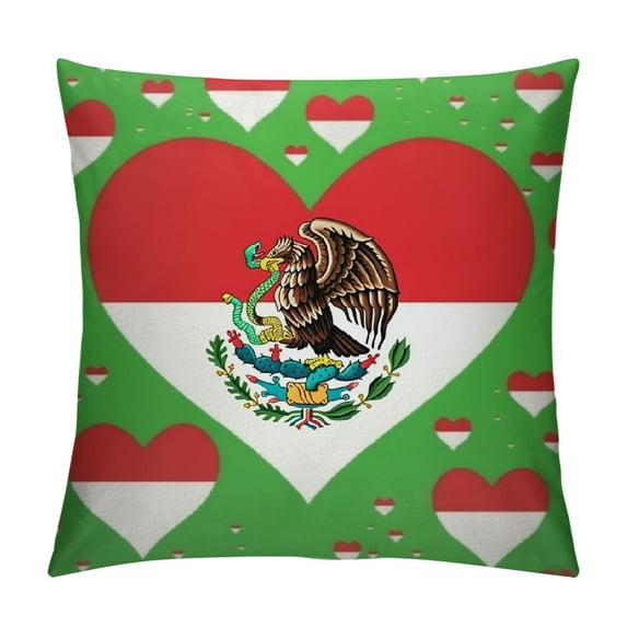 ARISTURING Throw Pillow Cases Mexican Flag Pillow Covers Rectangular Pillowcase Set of Soft Decorative Throw Cushion Covers with Zipper for Couch Office Sofa Bed Home Party Decorations