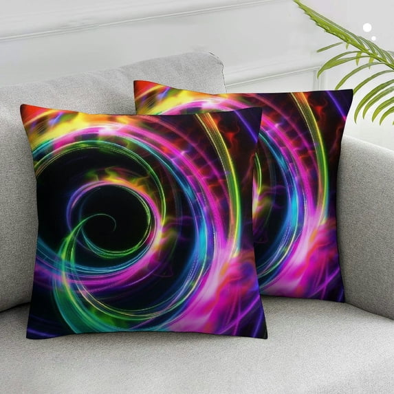 ARISTURING Throw Pillow Cover - Ball Abstract Pattern Lines 2pcs