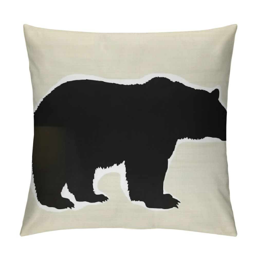 HENGT Throw Pillow Cover Don't Wake The Bear Portrait Cool Animal Funny
