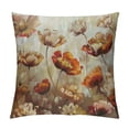 thumbnail image 1 of ARISTURING Throw Pillow Cover Painting Poppies Flower Square Throw Pillow Cases，Artwork of Vintage Brown Lotus Throw Cushion Covers for Couch Sofa Chair Bedroom, 1 of 5