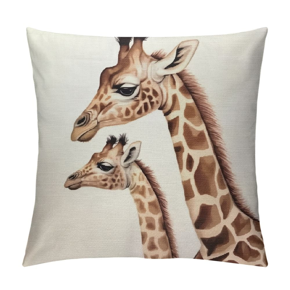 ARISTURING Throw Pillow Cover Watercolor Giraffes South African Animal