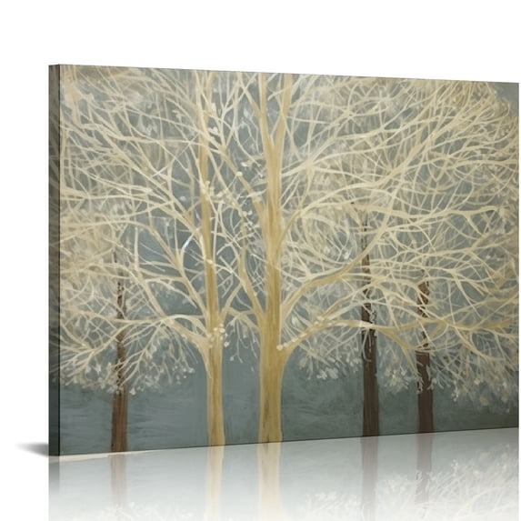 ARISTURING Tree Wall Art Decor Blue White Modern Abstract Canvas Painting Prints Pictures Artwork Home Decor for Kitchen Living Room Dining Room