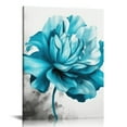 thumbnail image 1 of ARISTURING  Turquoise Flower Pictures Wall Art Canvas Print Teal Blue Flowers Floral Painting Wall Decor for Home Girl Bedroom Bathroom Living Room Gallery Wrap Easy to Hang, 1 of 4