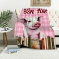 thumbnail image 1 of ARISTURING Ultra Soft Light Weight Just A Girl Who Loves Pigs Throw Blanket Air Conditioning Blanket for Bed Couch Sofa Living Room Picnic, 1 of 6