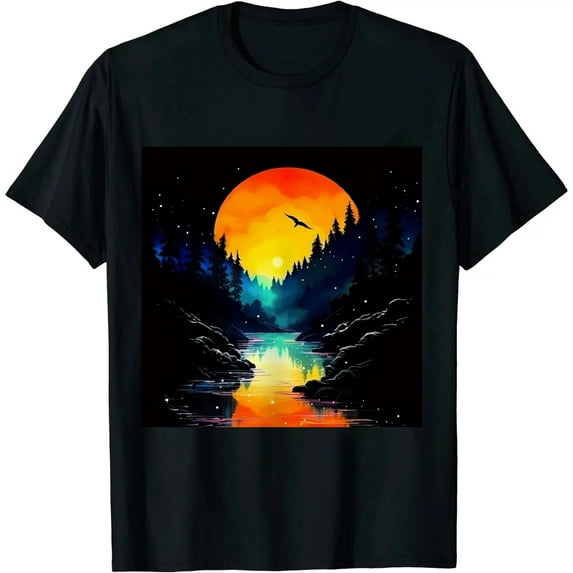 ARISTURING Unisex Shirts Funny Design Tees Colorful T-Shirts Summer Tops for Men Women