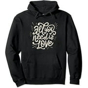 ARISTURING Valentines Day Heart Shirts Women Girls Love Is All You Need Hoodie