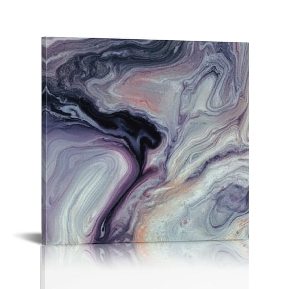 ARISTURING Violet Agate Canvas Wall Art Print Abstract, Contemporary, Home Decor, Modern Artwork, 16"x16" 16x16 in