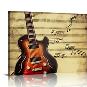 ARISTURING  Violin Canvas Wall Art Piano Guitar Painting Pictures Musical Posters Jazz Vintage Artwork for Bedroom Office Bathroom