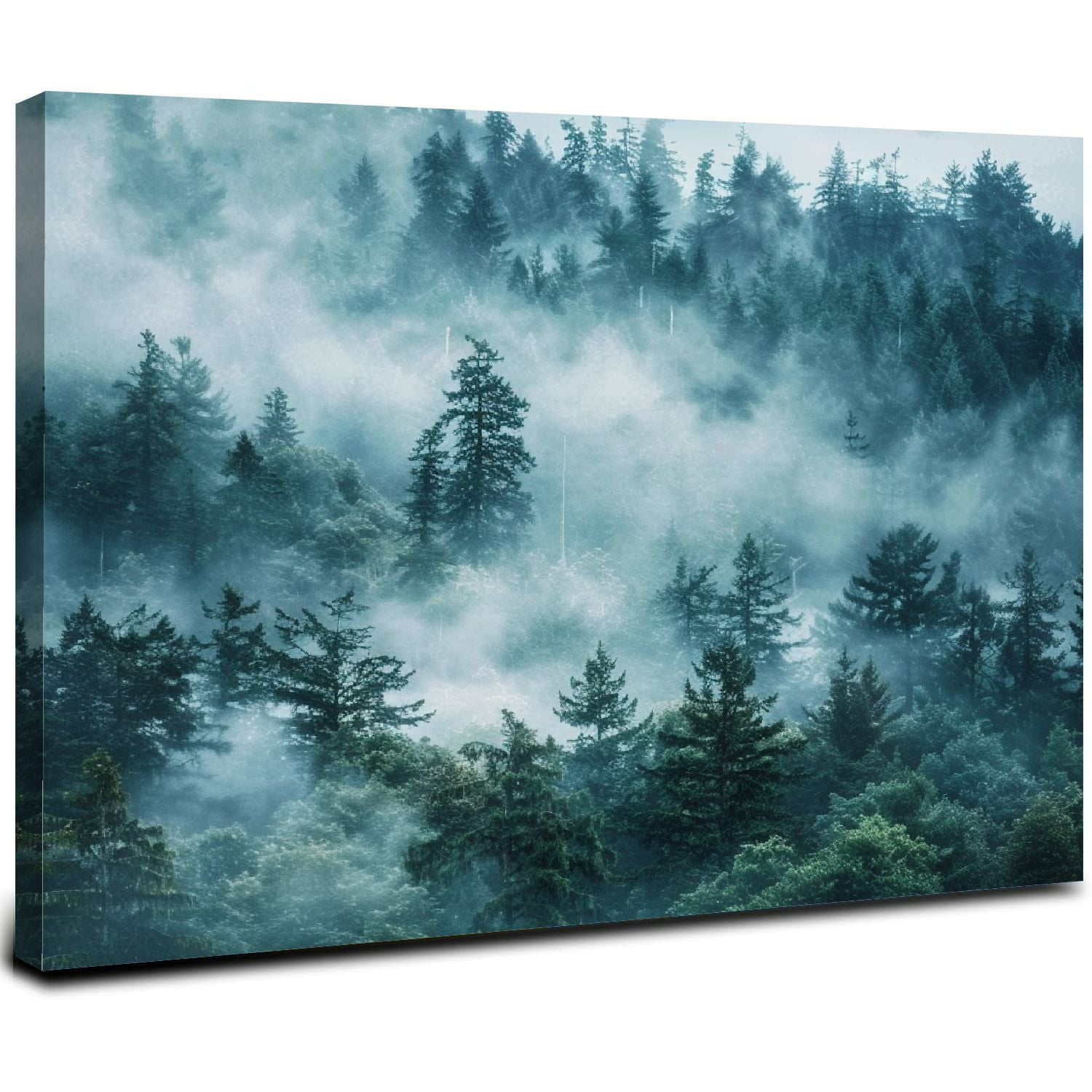 ARISTURING Wall Art Canvas Misty Foggy Mountain Landscape Painting 1 ...