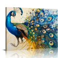 thumbnail image 1 of ARISTURING Watercolor Peacock Beautiful Feather Canvas Wall Art Aesthetic Peacocks Lovers Picture Wall Decor HD Peacock Prints Modern Artwork for Home Living Room Bedroom Bathroom, 1 of 6
