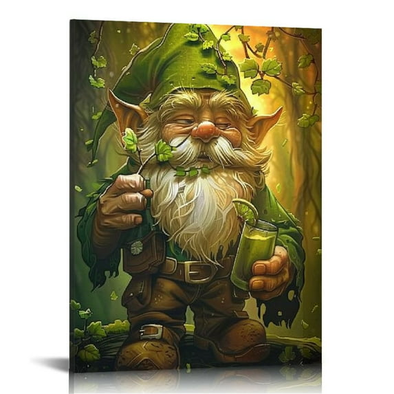 ARISTURING Watercolor St. Patrick's Day gnome, Spring clipart, Watercolour clipart, St. Patrick's Day printable, St. Patrick's Day, Abstract Canvas Prints, Wall Art