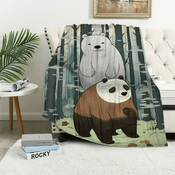 ARISTURING We Bare Bears Bear Stack Silky Touch Super Soft Throw Blanket