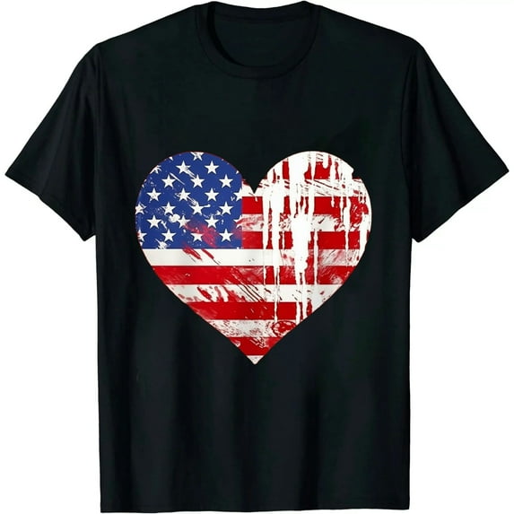 HENGT We The People 1776 Shirts for Women 4th of July T-Shirts American Flag Tee Patriotic Graphic Shirt Tops